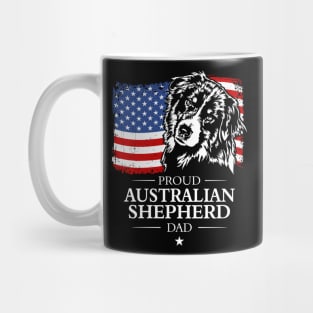 Proud Australian Shepherd Dad American Flag patriotic dog Mug